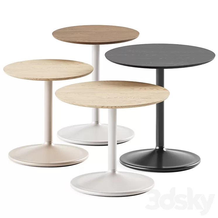 Wooden Soft Side Table Muuto \/ Wooden table 3D Model Free Download