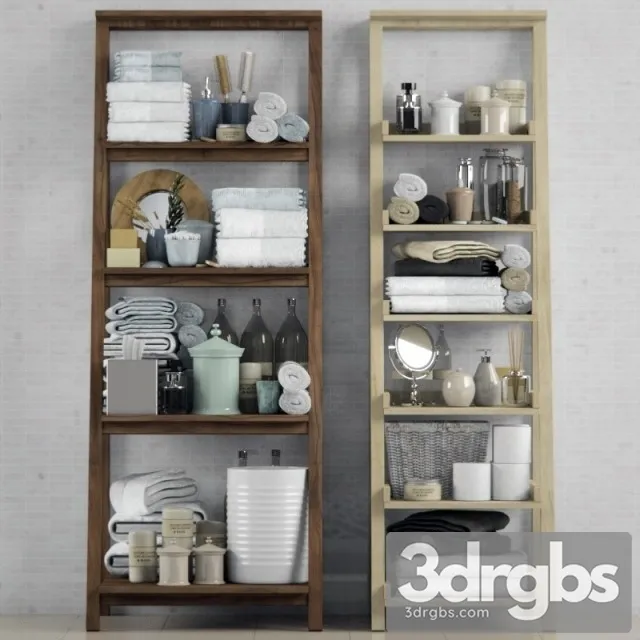 Wooden Stand Bathroom 3D Model Download