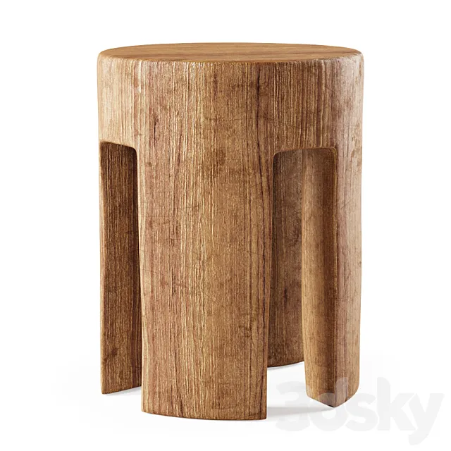 Wooden stool By Pols Potten _ Wooden stool 3DModel