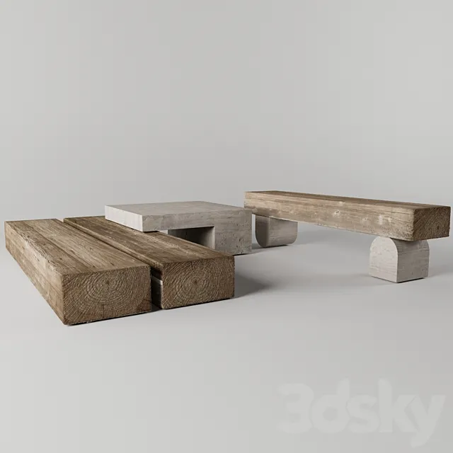 wooden table 3DModel