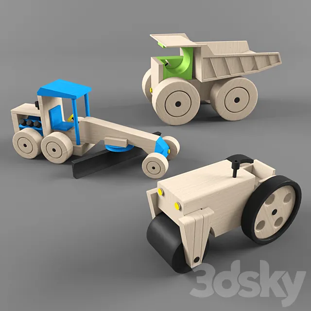 wooden toys-road builder 3D Model wooden toys-road builder 3D Model