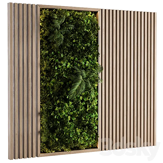 Wooden Vertical Garden – Wall Decor 3DModel Wooden Vertical Garden – Wall Decor 3DModel