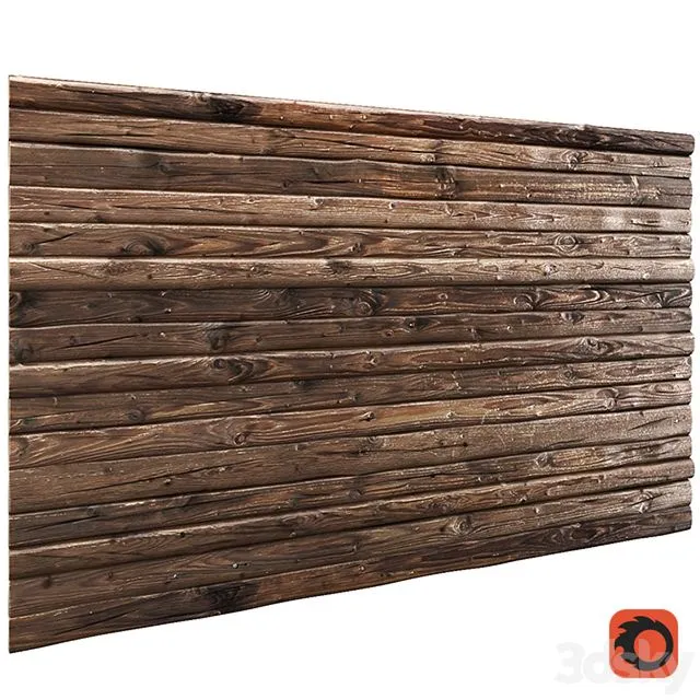 Wooden Wall 3D Model
