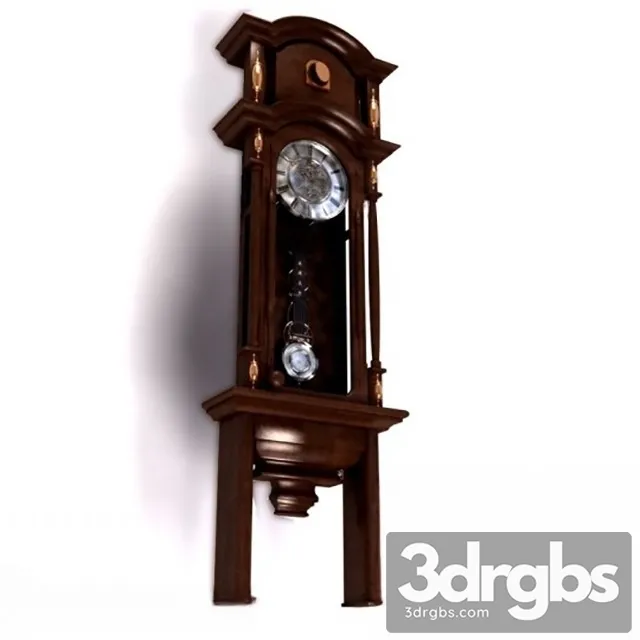 Wooden Wall Clock 3D Model Download