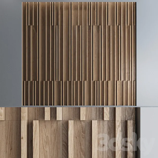 Wooden wall panel 3D Model Wooden wall panel 3D Model