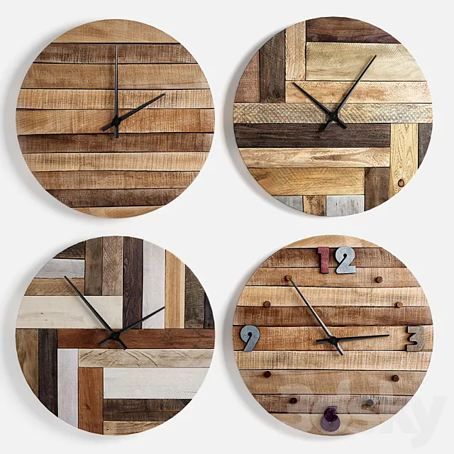 Wooden watch 3D Model Wooden watch 3D Model