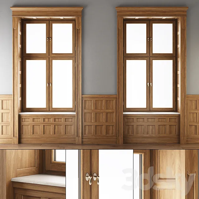 Wooden window 3D Model