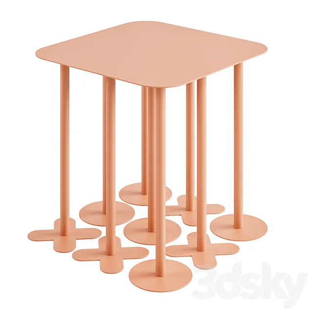 WoodFamily Metal table 3D Model WoodFamily Metal table 3D Model