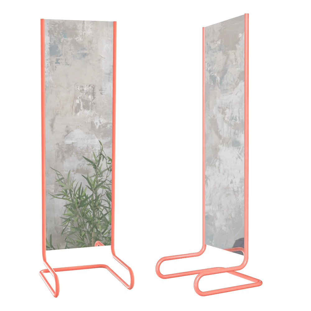 Woodi Furniture – Mirror Bauhaus BHVS-ZE-PNK 3D Model