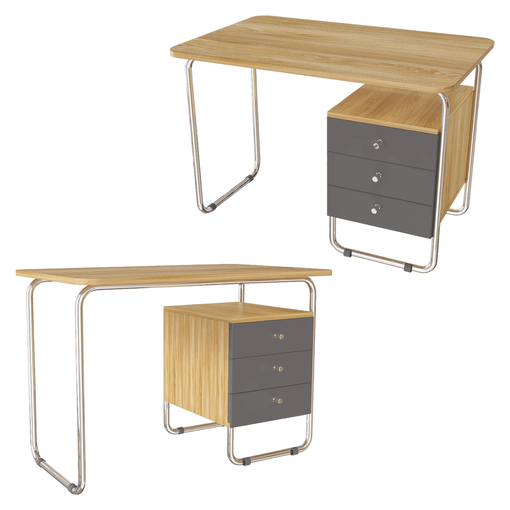 Woodi Furniture – Work table Bauhaus BHWT-03 3D Model