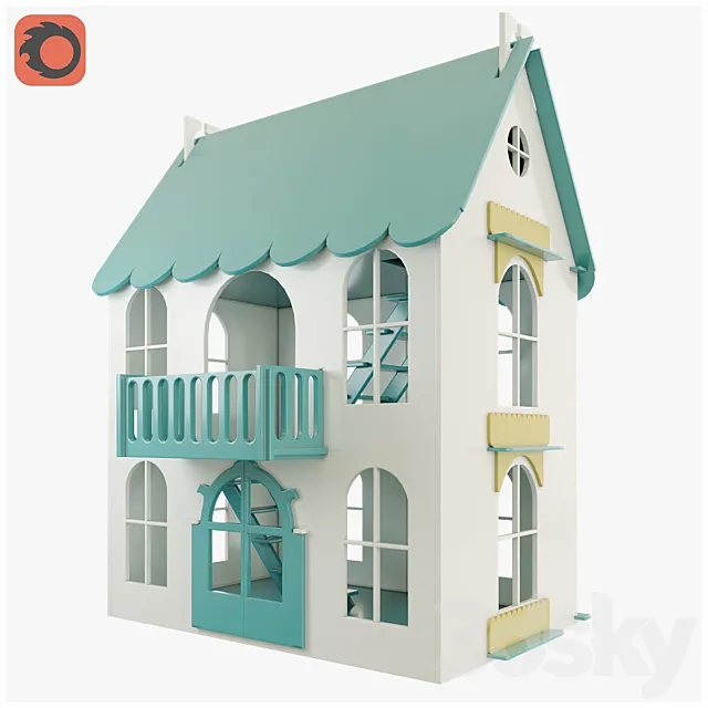 Woodlines Dollhouse Arina 3D Model Woodlines Dollhouse Arina 3D Model