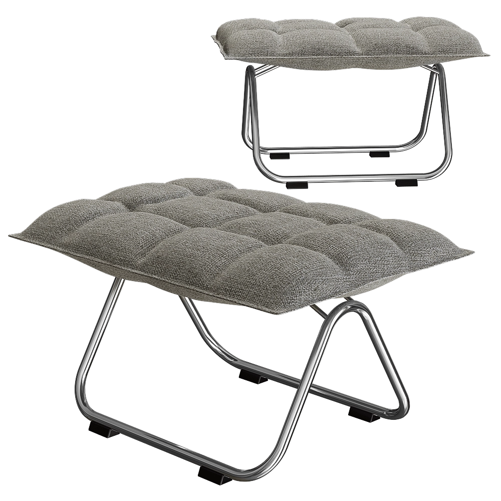 Woodnotes – Ottoman K with Tubular Frame Wide 3D Model Woodnotes – Ottoman K with Tubular Frame Wide 3D Model