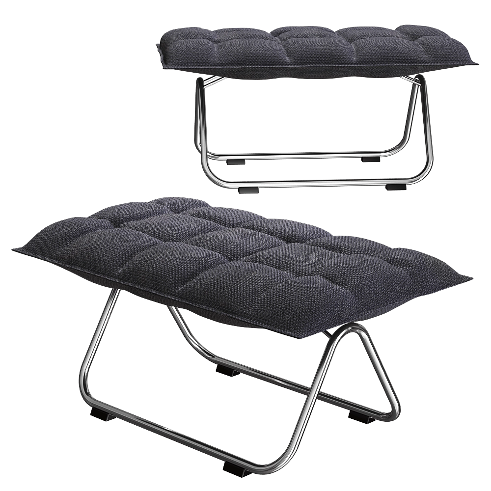Woodnotes – Ottoman with tubular feet Wide k 3D Model Woodnotes – Ottoman with tubular feet Wide k 3D Model