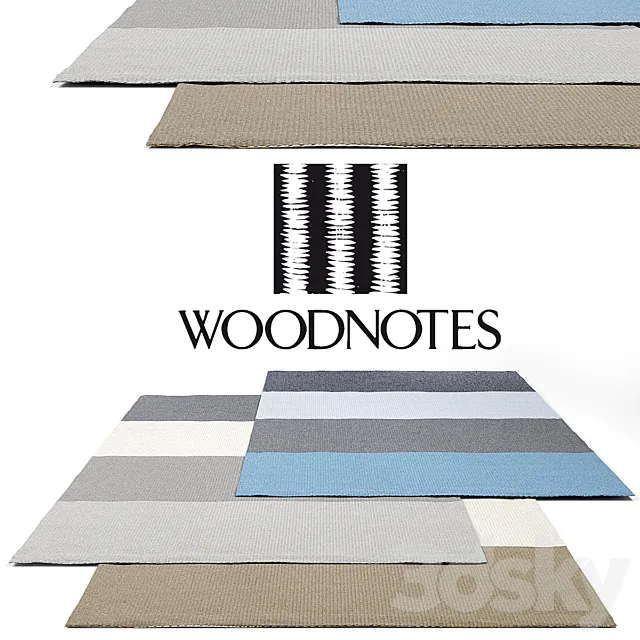 Woodnotes Rug Set 3 3DModel Woodnotes Rug Set 3 3DModel