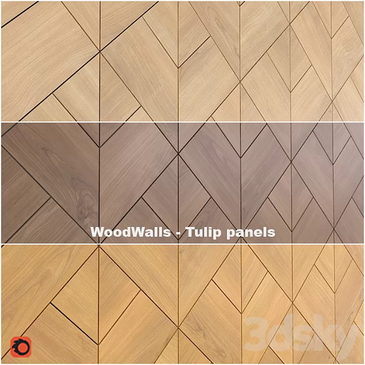 WoodWalls – Tulip 3D Model