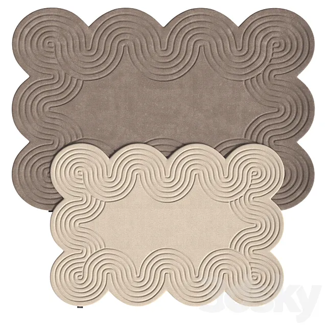 Wool Rug Helix by Benuta 3D Model Wool Rug Helix by Benuta 3D Model