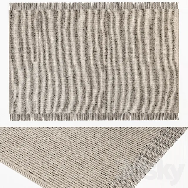 WOOL RUG MARY IVORY HELLGRAU 3D Model WOOL RUG MARY IVORY HELLGRAU 3D Model