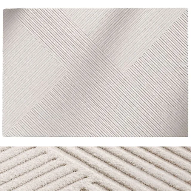 Wool Rug Yanis Ivory 3 Benuta 3D Model