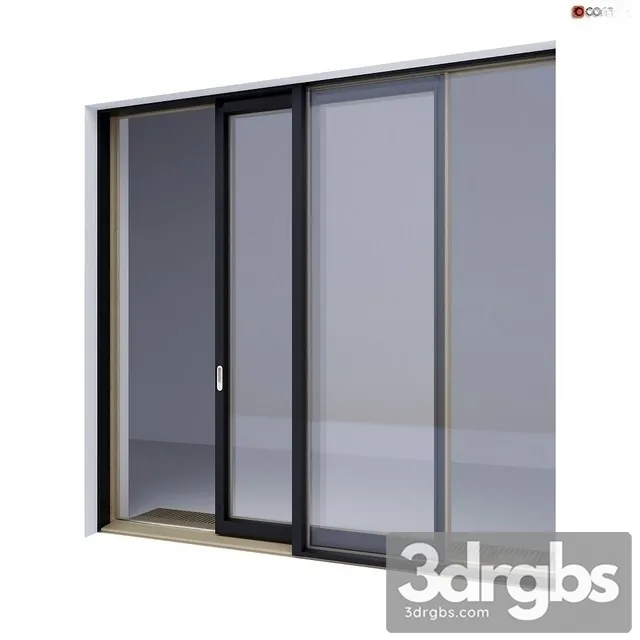Woood Sliding Windows 4 3D Model Download