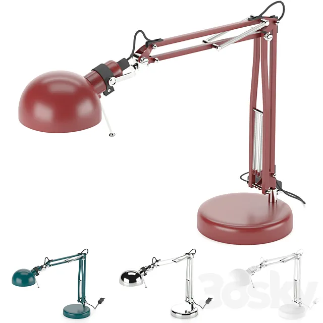 Working lamp IKEA FORSO 3D Model Working lamp IKEA FORSO 3D Model