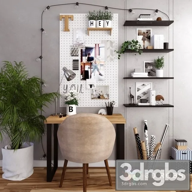 Working Place 3D Model Download