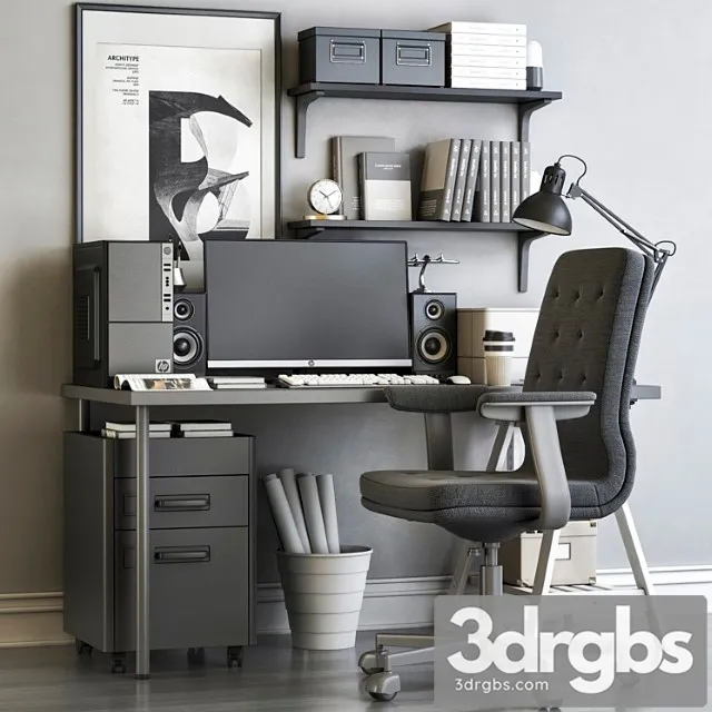 Workplace 100 3D Model Download