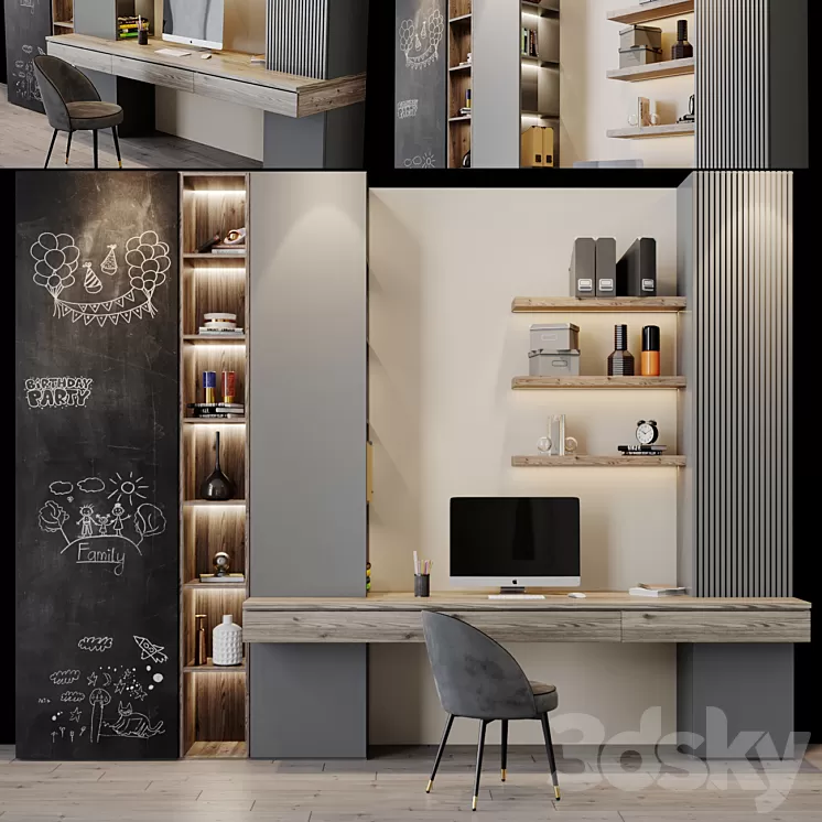 Workplace 17 3D Model Workplace 17 3D Model