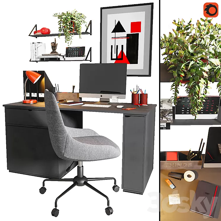 Workplace 2 3D Model Workplace 2 3D Model