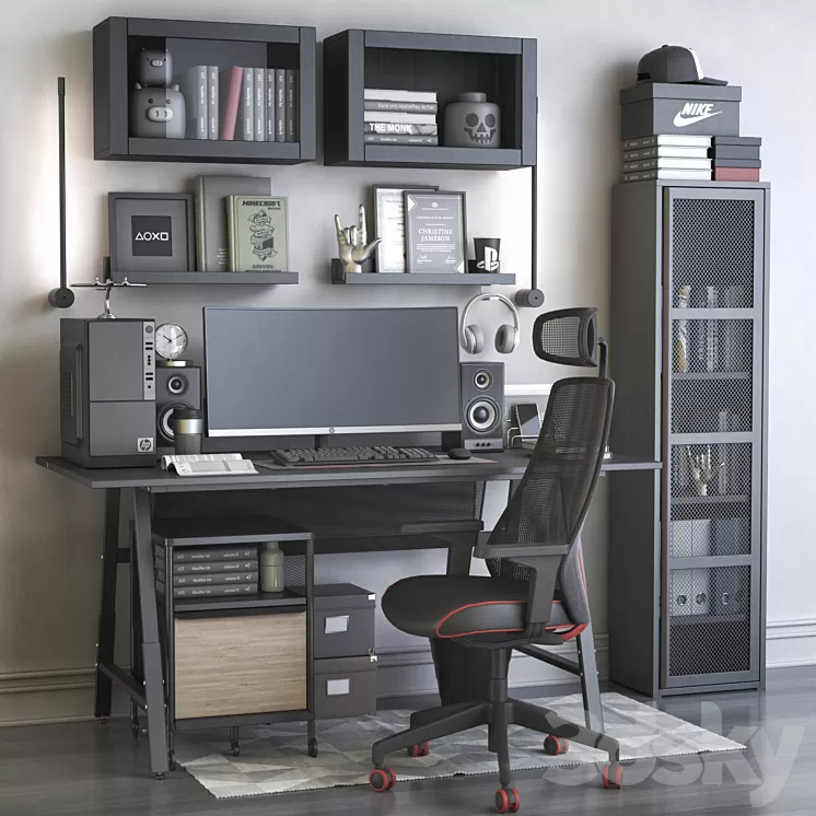 Workplace 3D Model Free Download