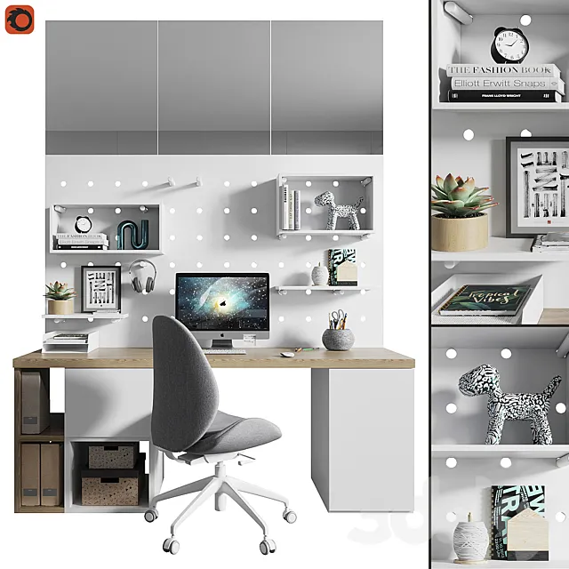 Workplace 6 3D Model