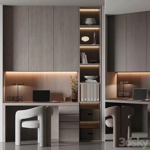 Workplace No. 3 3D Model