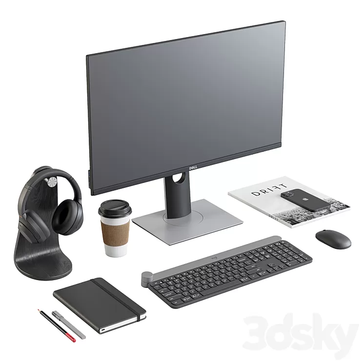 Workplace Set 1 3D Model Free Download Workplace Set 1 3D Model Free Download
