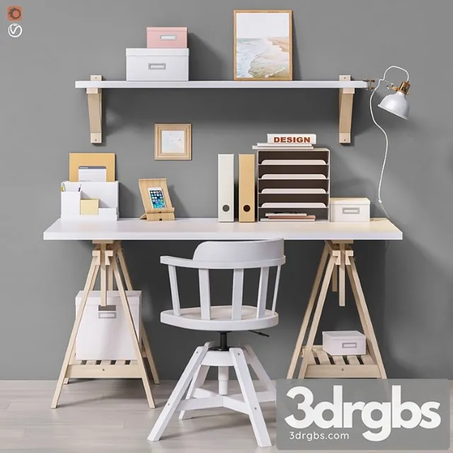 Workplace set 5 2 3D Model Download