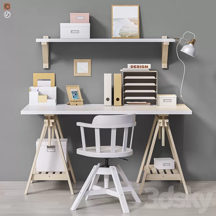 Workplace set 5 3D Model Workplace set 5 3D Model