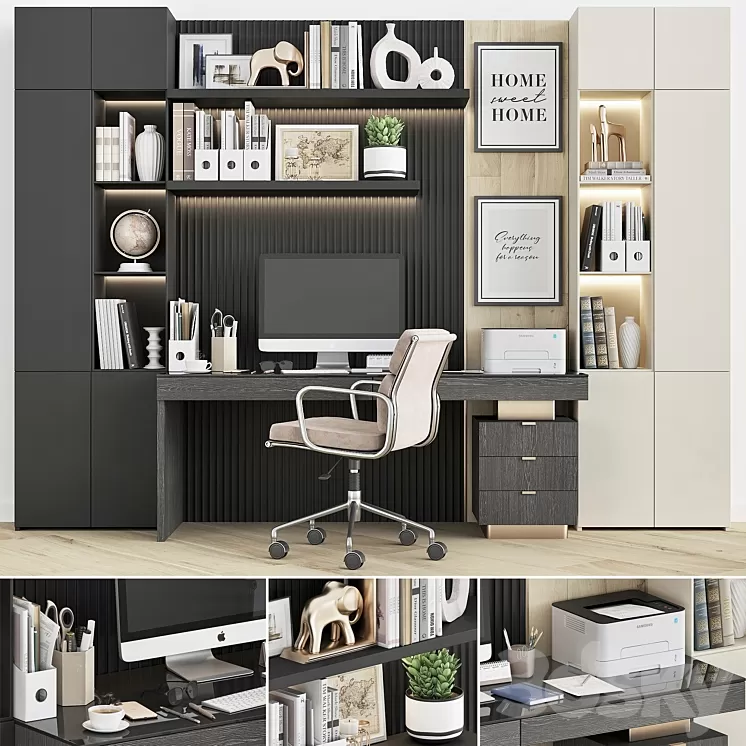 Workplace set WT 05 3D Model Workplace set WT 05 3D Model