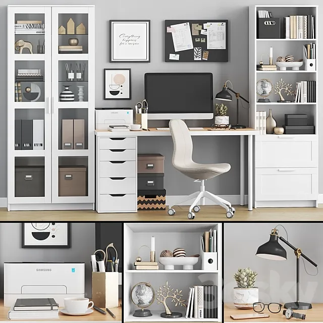 Workplace set WT 07 3D Model Workplace set WT 07 3D Model