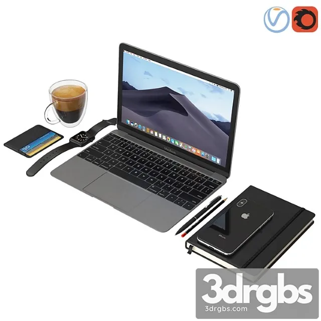 Workspace black 3D Model Download