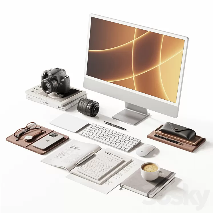 Workspace composition 02 3D Model Free Download Workspace composition 02 3D Model Free Download