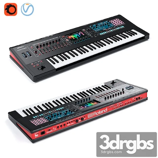 Workstation roland fantom 6 3D Model Download