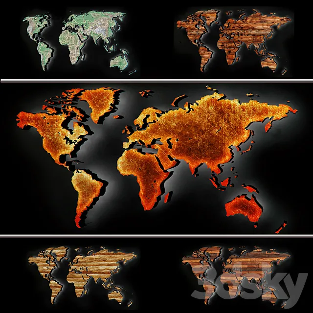 World map 3D Model World map 3D Model
