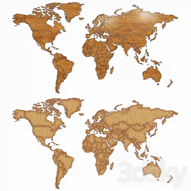 World map 3DModel World map 3DModel
