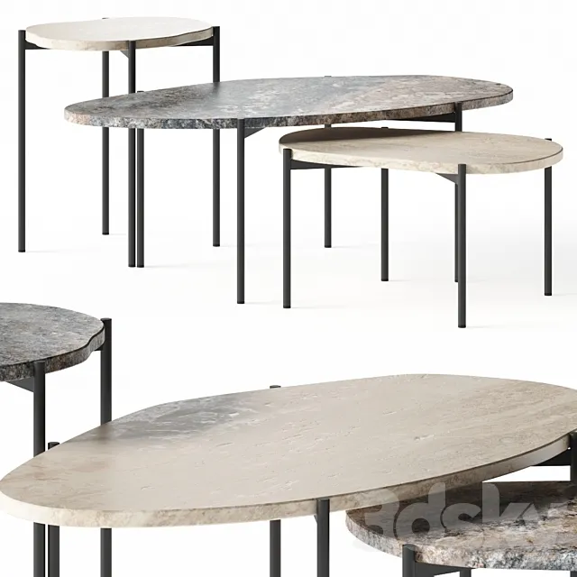 Woud Design La Terra Occasional Tables 3D Model Woud Design La Terra Occasional Tables 3D Model