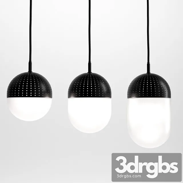 Woud dot lamp 3D Model Download