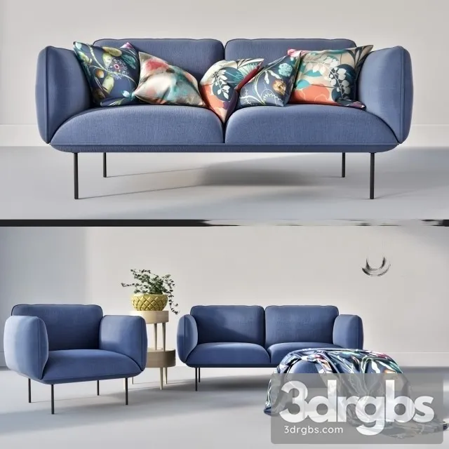 Woud Set Sofa 01 3D Model Download Woud Set Sofa 01 3D Model Download
