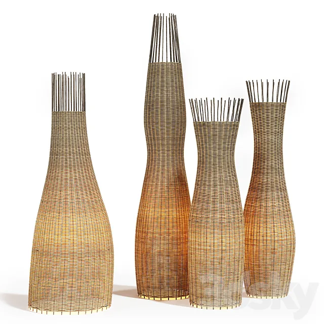 Woven Floor Lamps By Darcy Clarke 3D Model