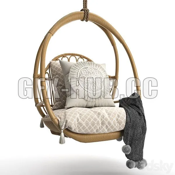 Woven Hanging Chair 3D Model