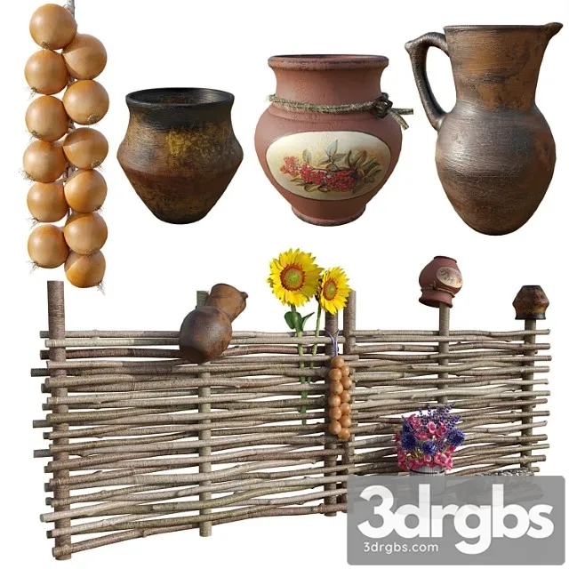 Woven hedge 3D Model Download