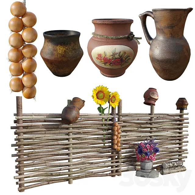 Woven hedge 3D Model