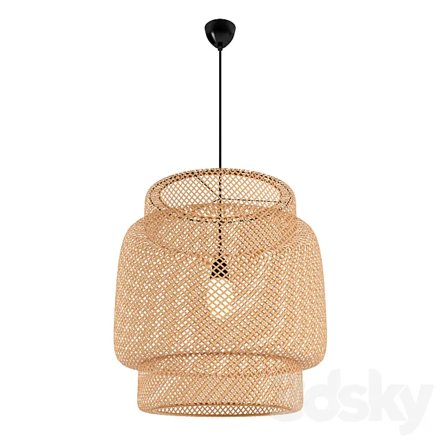 Woven pendant lamp SINNERLIG by PBR Materials 3D Model
