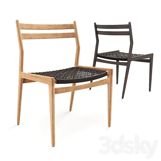 Woven Rope Dining Chair 3D Model Woven Rope Dining Chair 3D Model